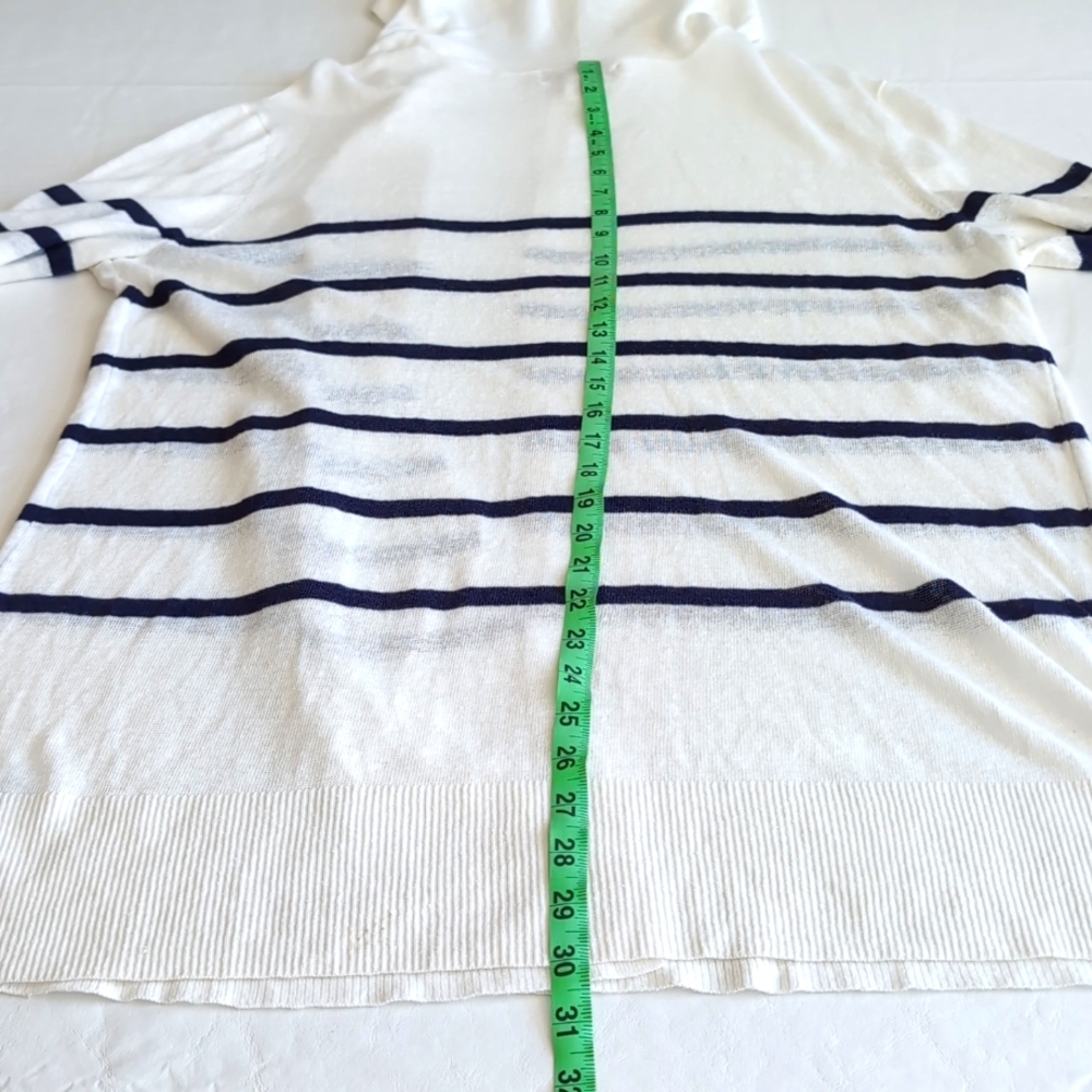 Cynthia Rowley Linen Blend Striped Hooded Cardigan Women's Size XL - Picture 5 of 7